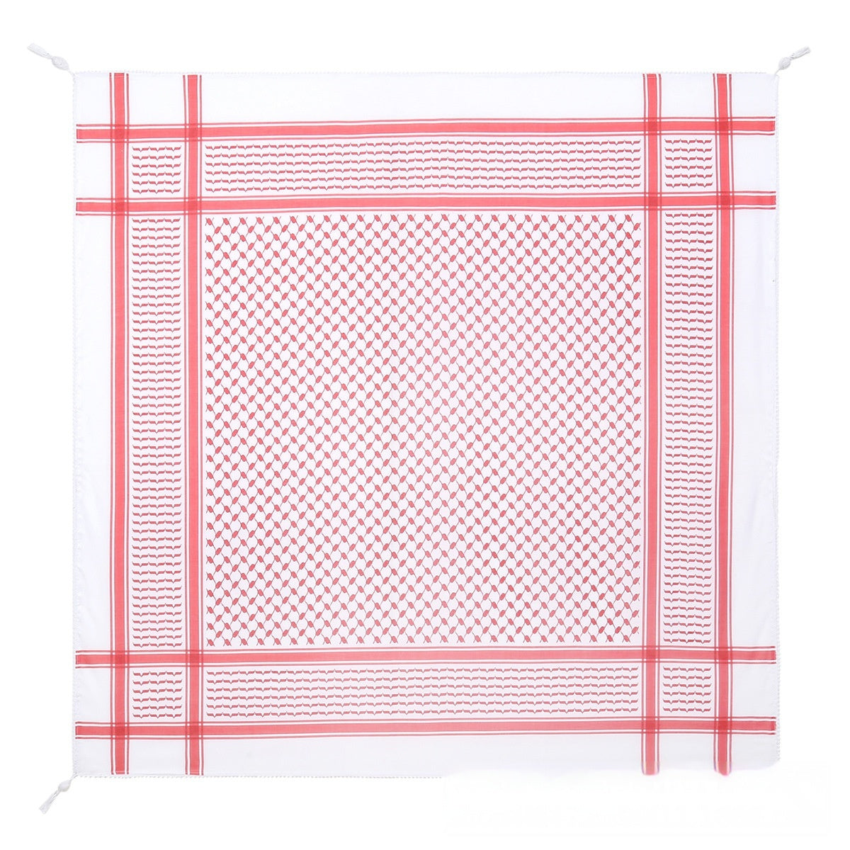 Fringed Keffiyeh Square Scarf