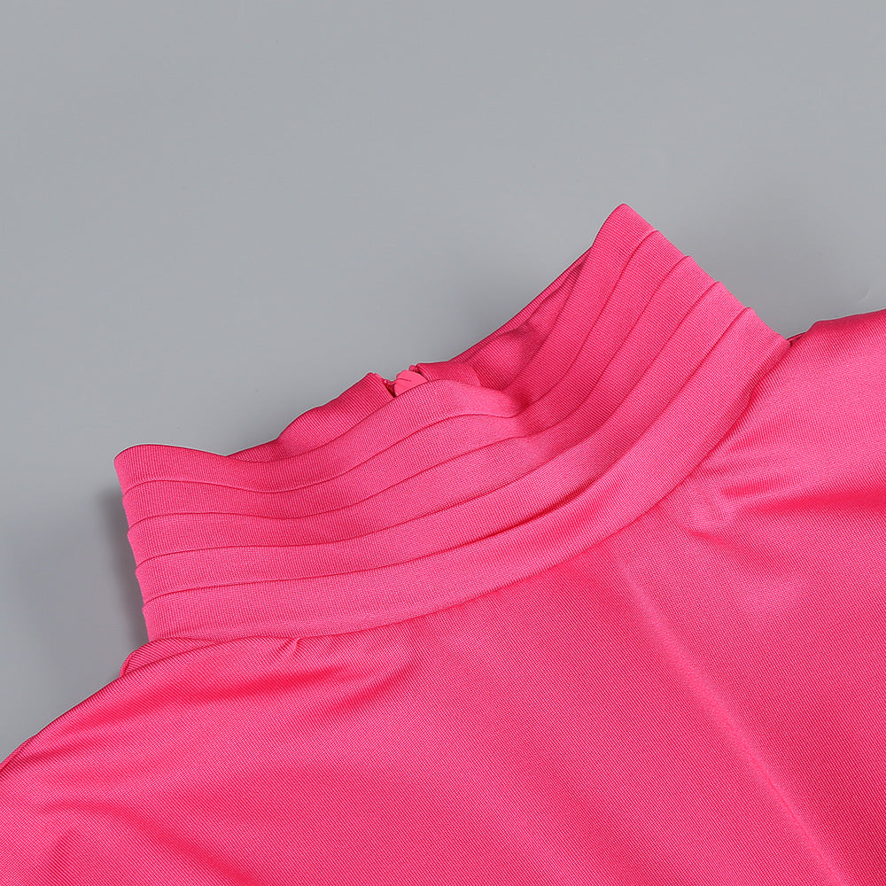 Rose Vintage Lace Maxi Dress with Pleated Waist