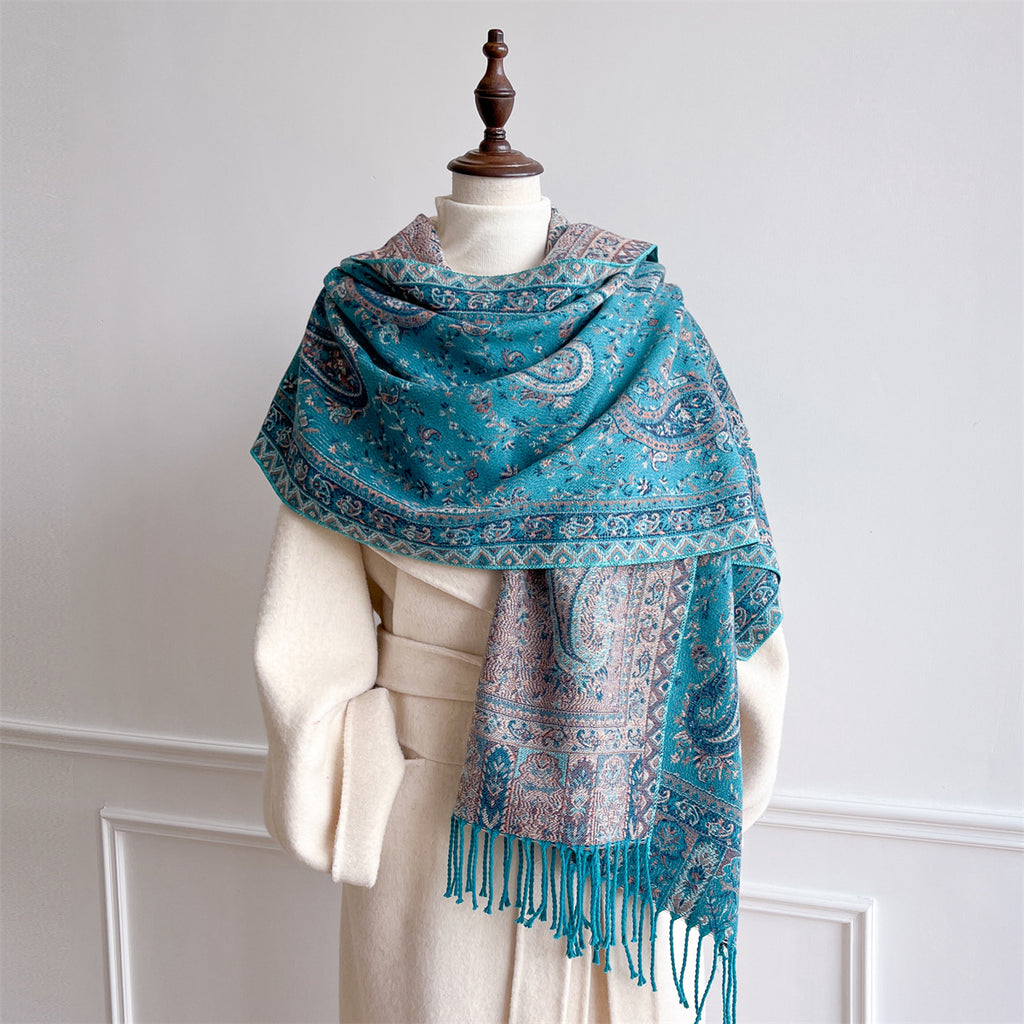 Ethnic-style Versatile Extra-thick Scarf For Women