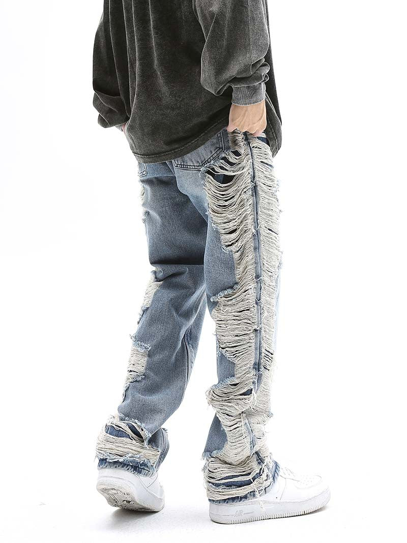 Men’s Worn Out Cat Whisker Jeans