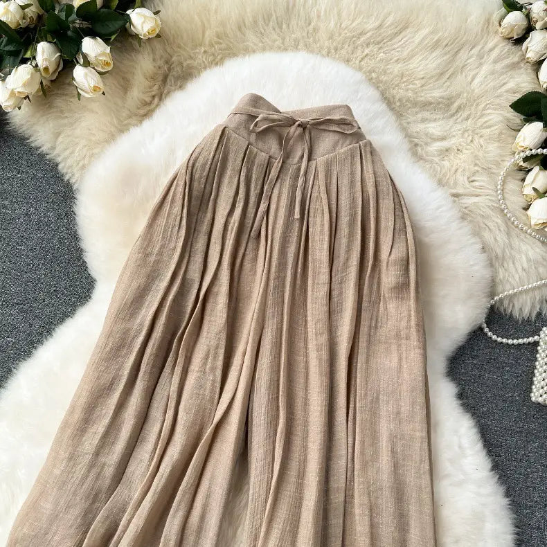 Girls’ Lightweight High Waist Chiffon Pants