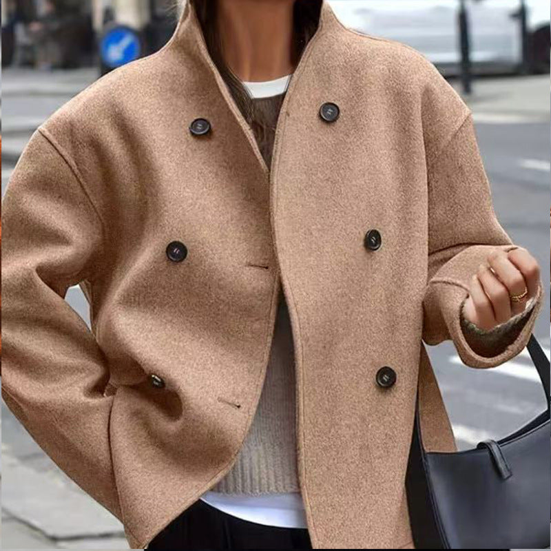 Luxury Solid Colour Winter Coat for Women