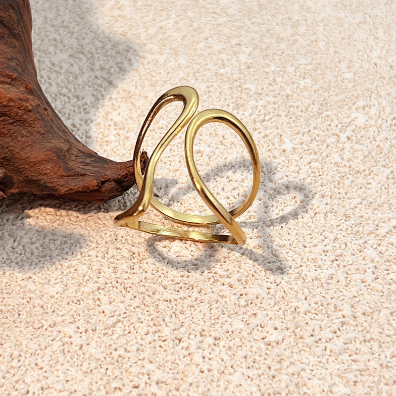 Striped Minimalist Ring for Women