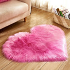 Plush Heart Shaped Non-Slip Fluffy Rug, Living Room Decor