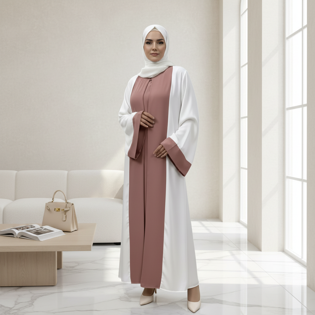Patchwork Relaxed Fit Abaya