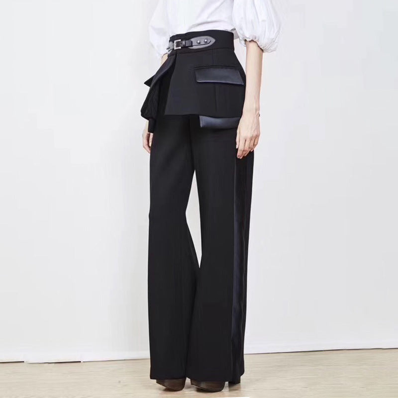 Belted Straight-Leg Trousers - Professional Tailoring
