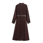 Women's Belted Modest Dress