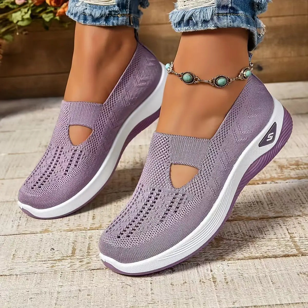 Women’s Walking Shoes Soft Bottom Casual Mesh Shoes