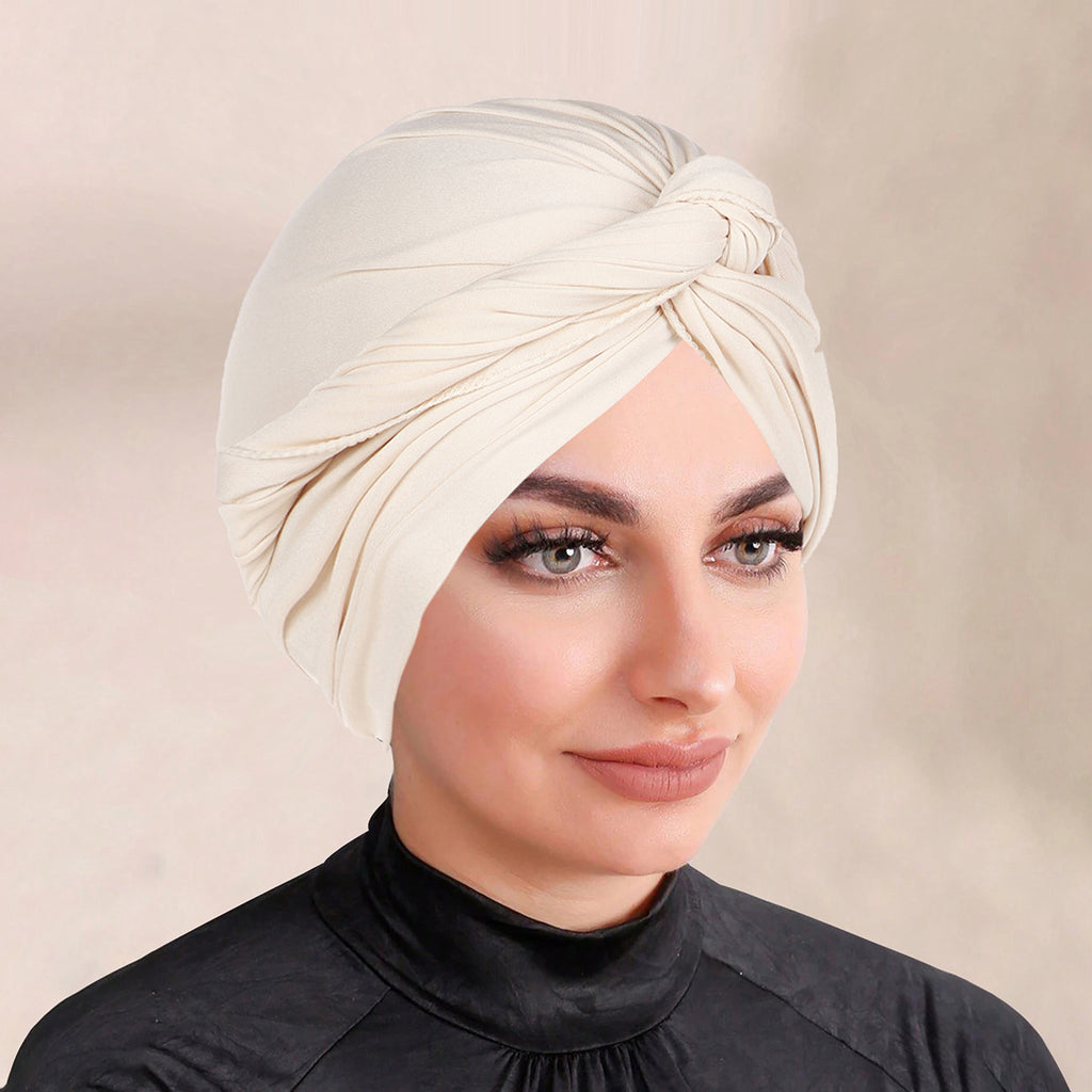 Solid Colour Bonnet Hijab, Headscarf For Muslim Women