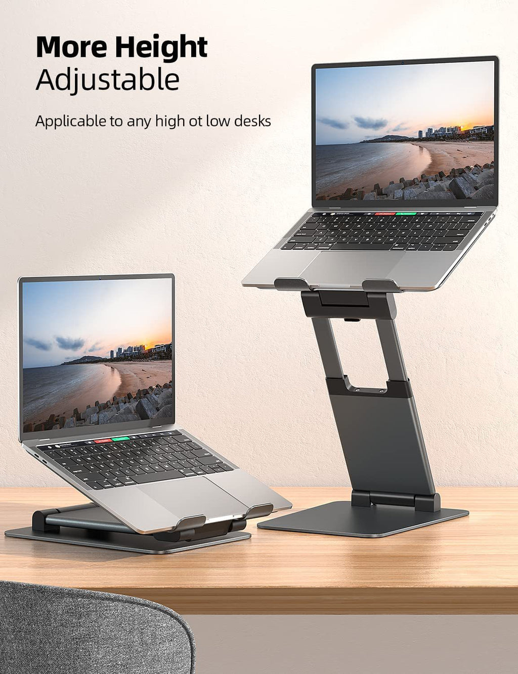 Notebook Stabd, Laptop Bracket Adjustable Laptop Base, 360 Degree Rotation