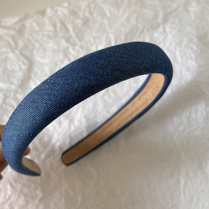 Denim Headband - Handcrafted Solid Colour Hair Accessory