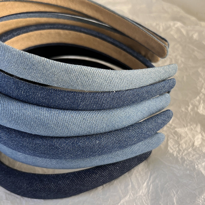 Denim Headband - Handcrafted Solid Colour Hair Accessory