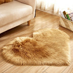Plush Heart Shaped Non-Slip Fluffy Rug, Living Room Decor