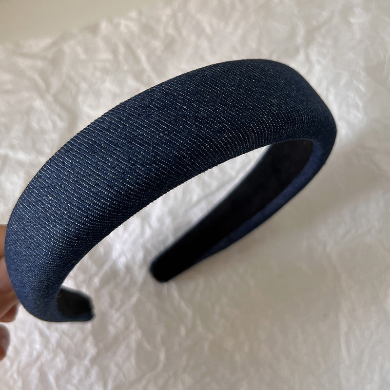 Denim Headband - Handcrafted Solid Colour Hair Accessory