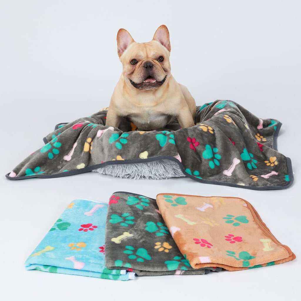 Paw Print Pet Blanket - Soft & Warm