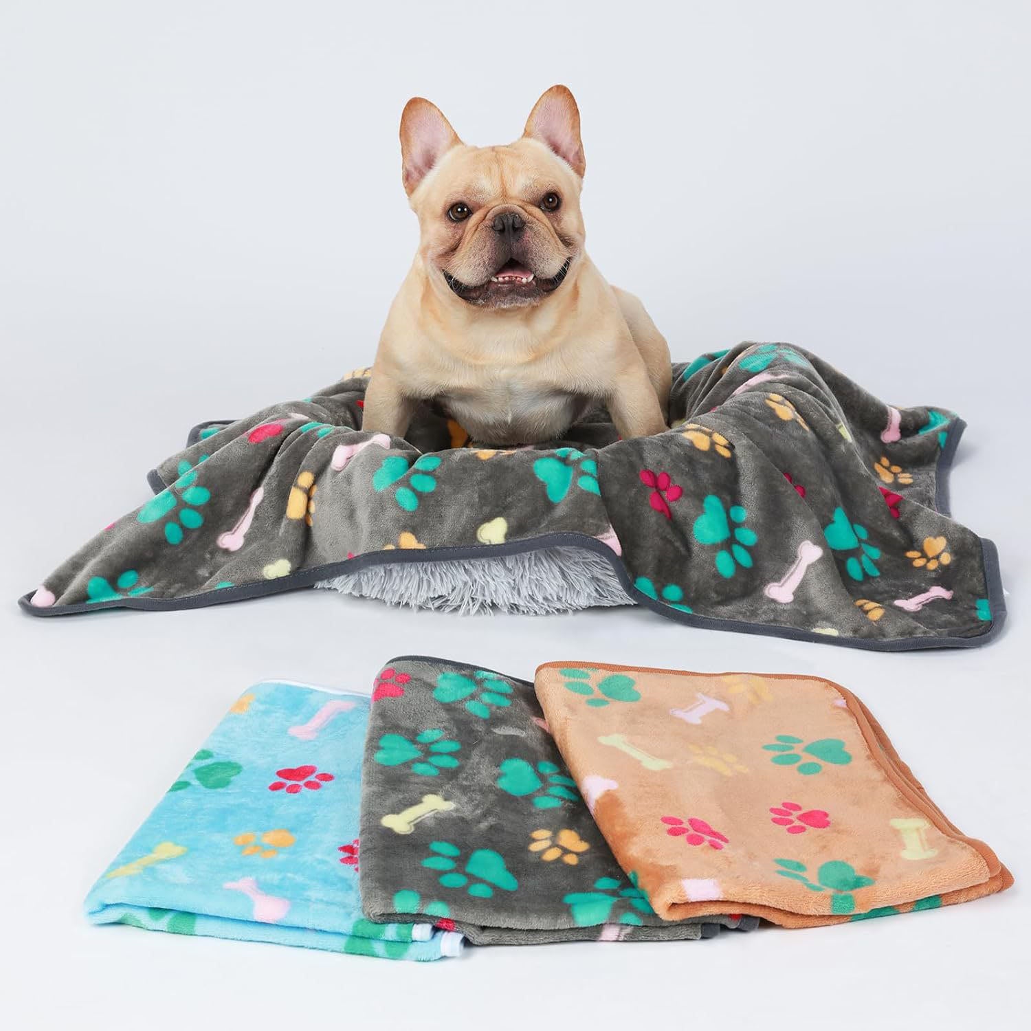 Paw Print Pet Blanket - Soft & Warm