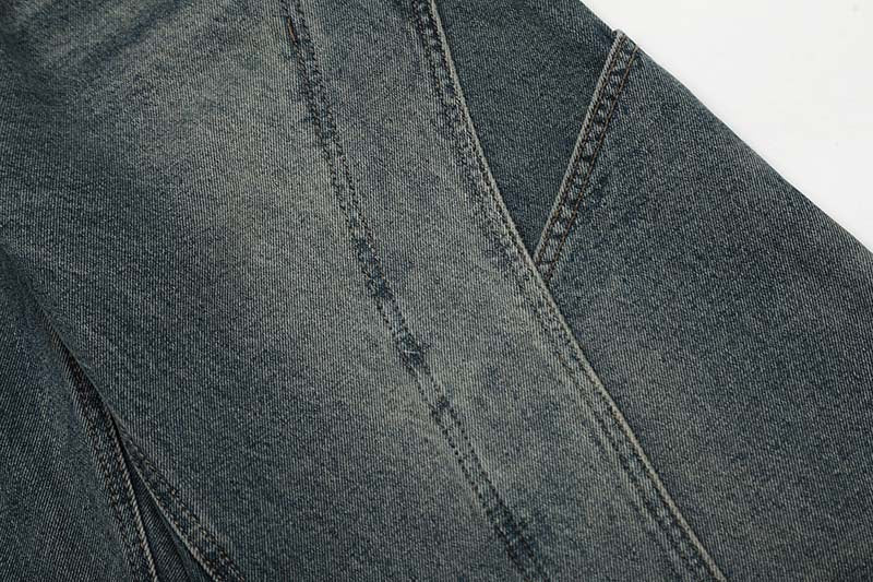 Deconstructed Wide-Leg Denim Jeans