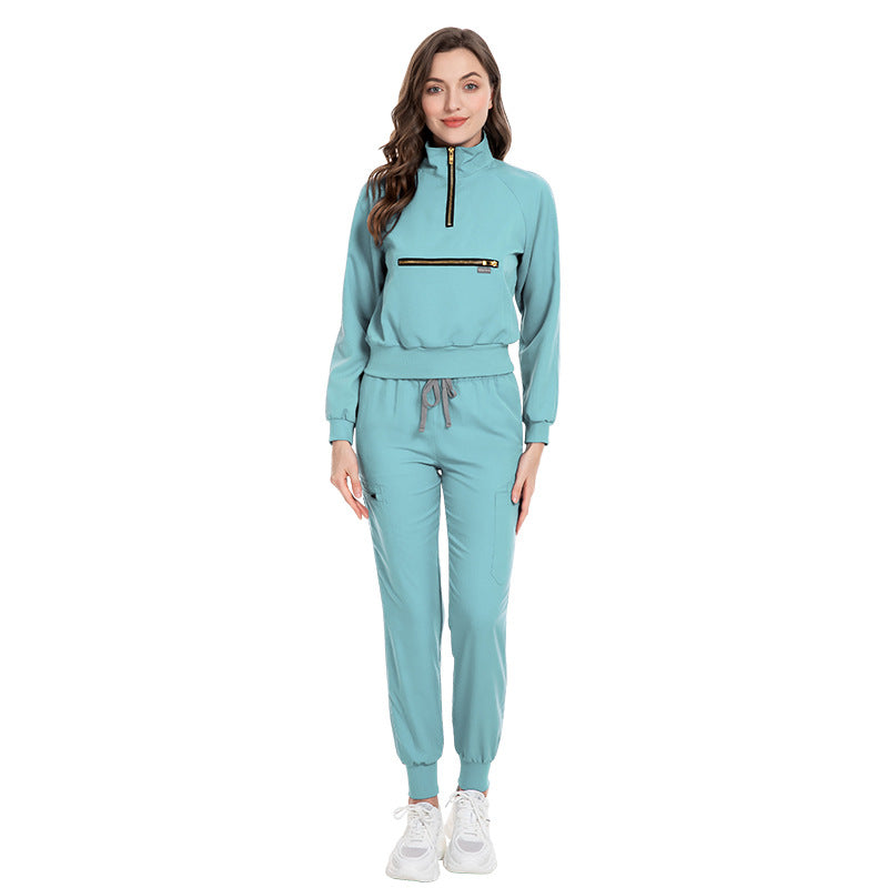 Women's Premium Jogging Suit - Stretch Nurse Style Tracksuit Set