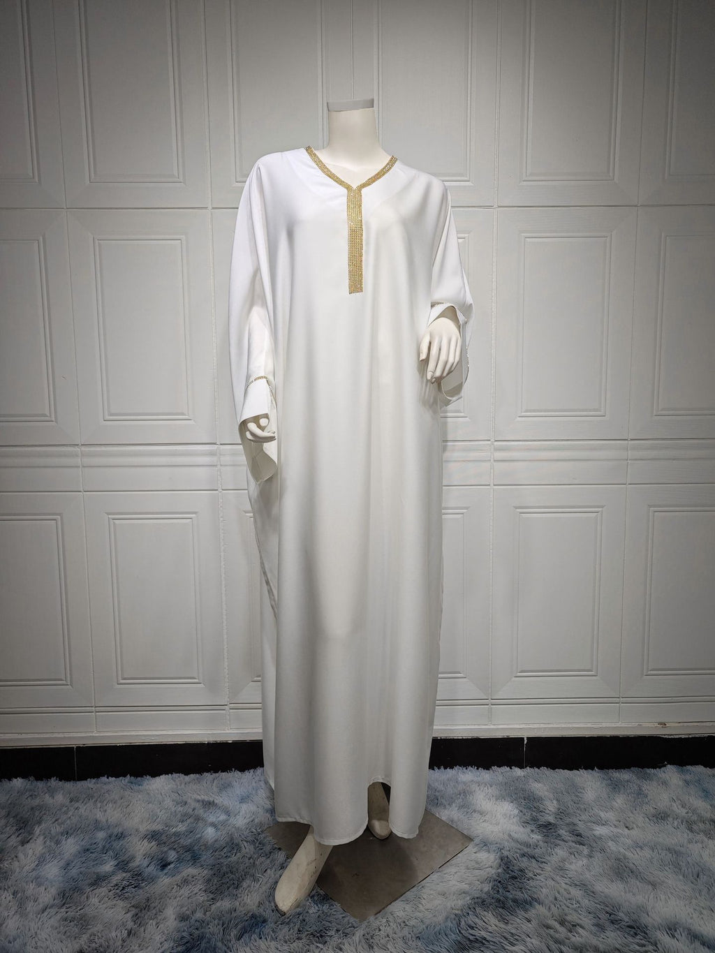 Versatile Bat Sleeve Abaya Cape Dress, Middle Eastern Robe