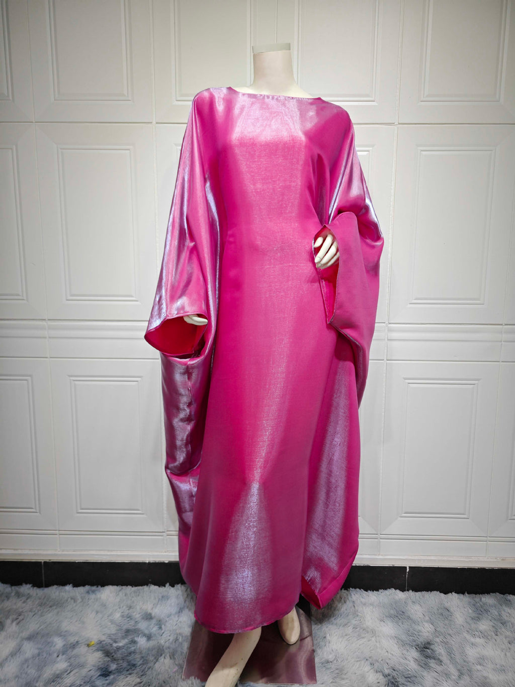 Silk Shimmer Abaya Cape - Middle Eastern Cinched Modest Fashion