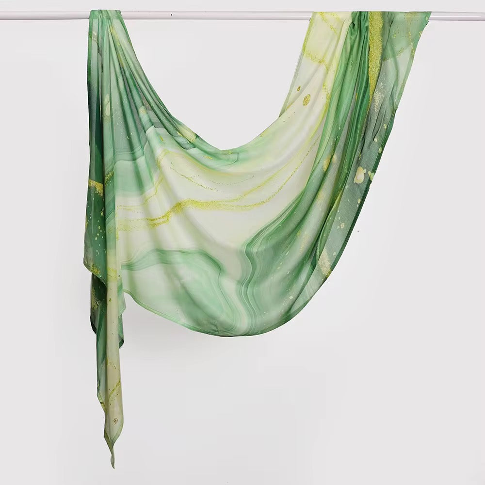 Ethnic Modal Foulard Scarf, 180/70cm Premium Long Hijab