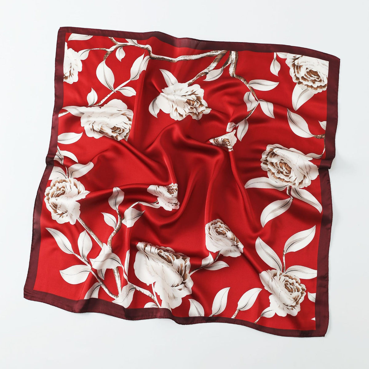Women's Luxury Mulberry Silk Scarf , Printed Square Scarf, Bandana