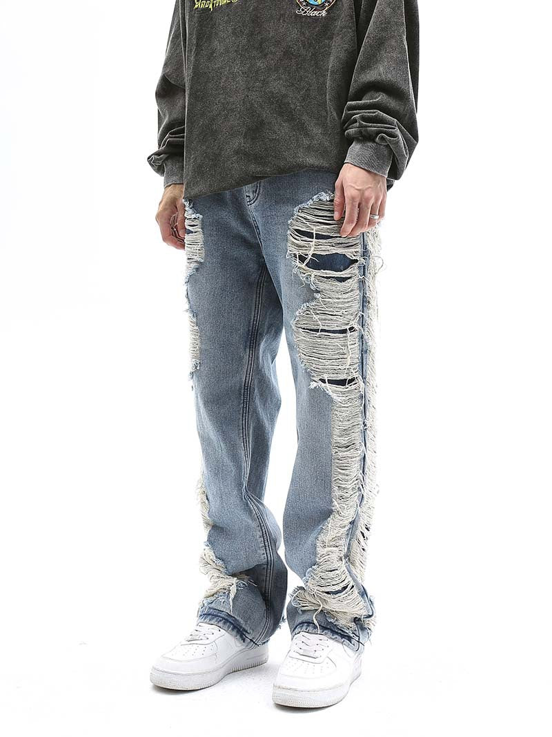 Men’s Worn Out Cat Whisker Jeans