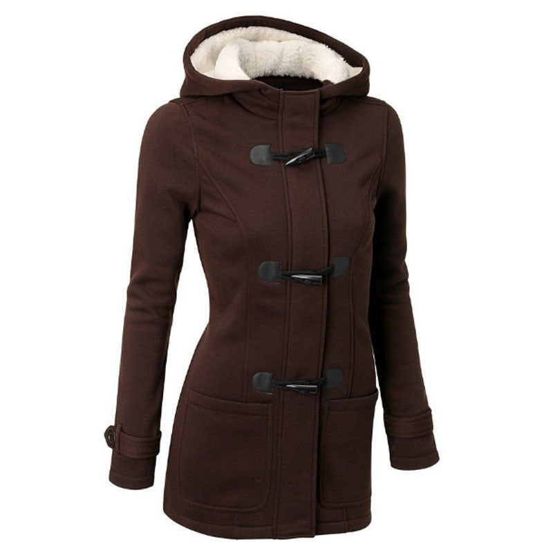 Premium Hooded Cotton-Padded Jacket - Women's Warm Sweater Coat