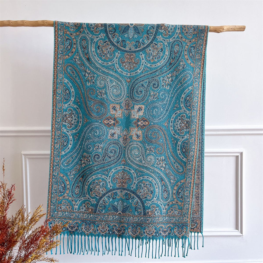 Ethnic-style Versatile Extra-thick Scarf For Women