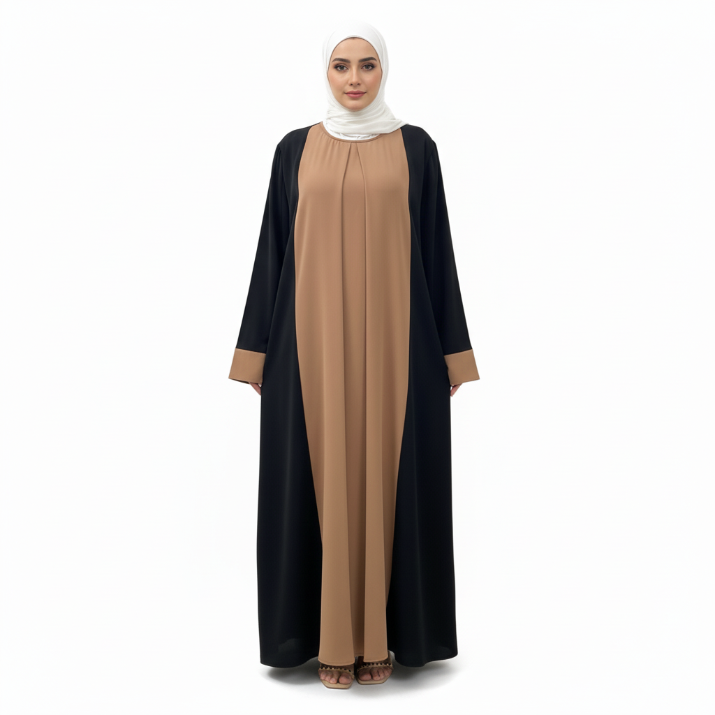 Patchwork Relaxed Fit Abaya