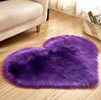 Plush Heart Shaped Non-Slip Fluffy Rug, Living Room Decor