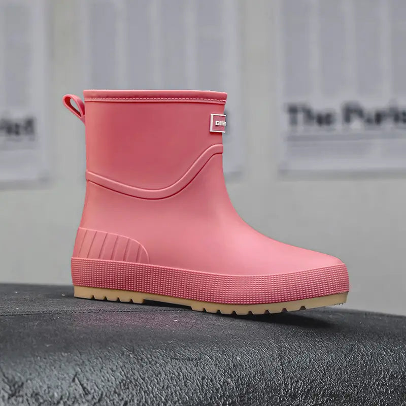 Mid-calf Women’s Stylish Water Shoes Outdoor Non-slip Adult Rain Boots