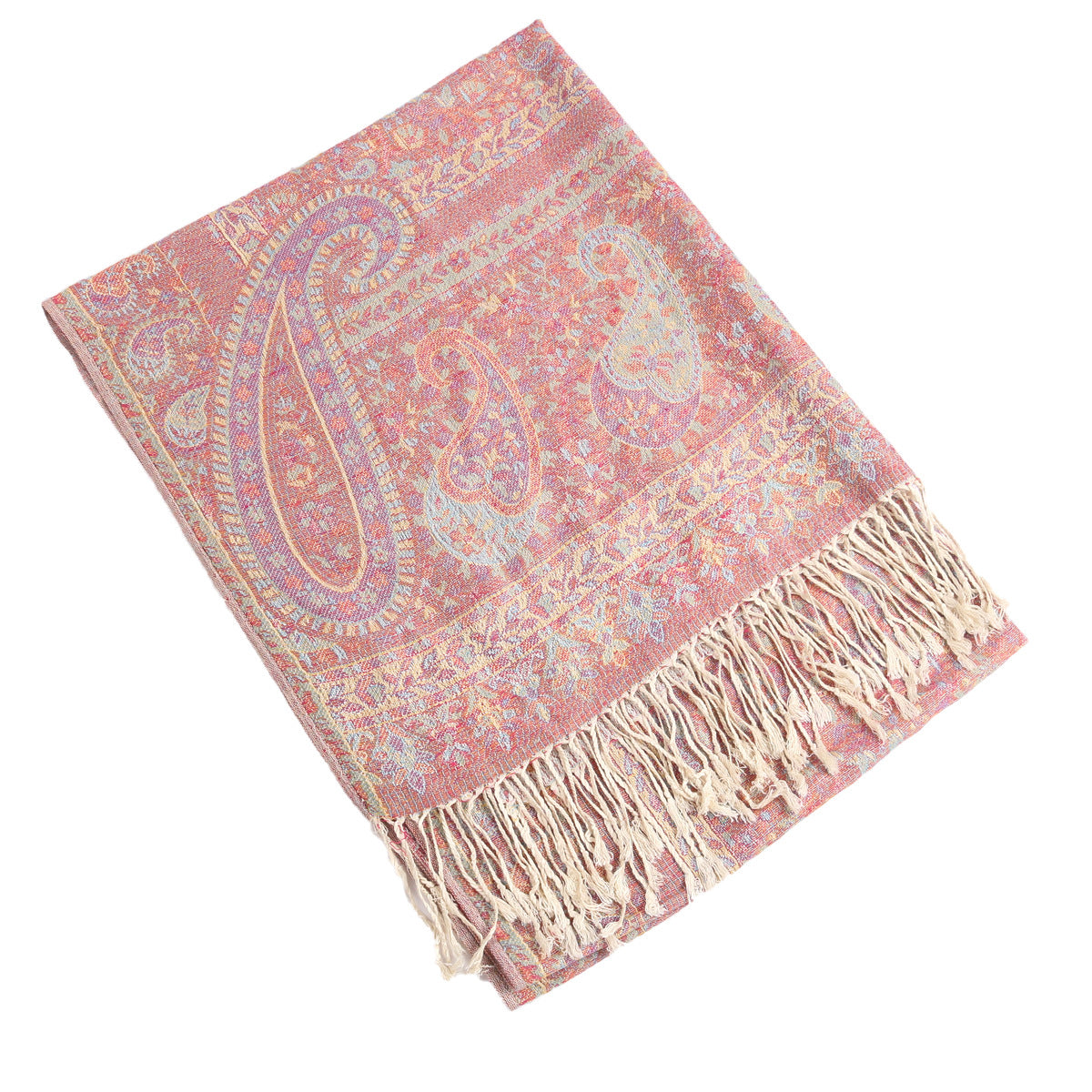 Cashew Flower Tasseled Long Winter Scarf