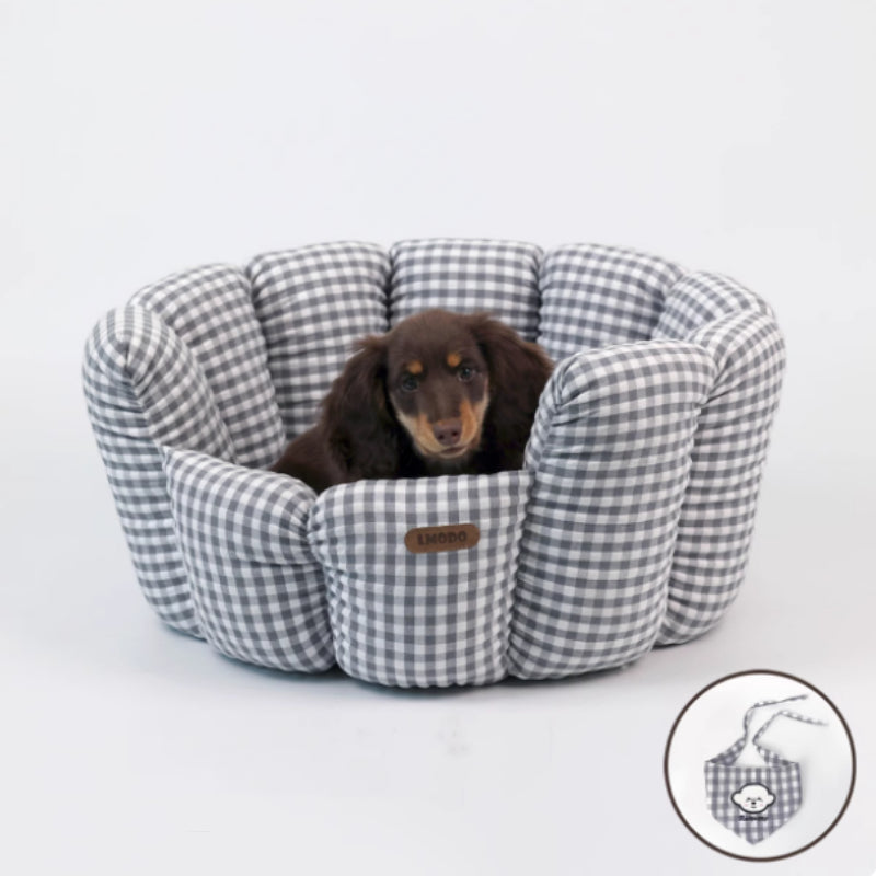 Classic Plaid Pet Bed - All Season Comfort