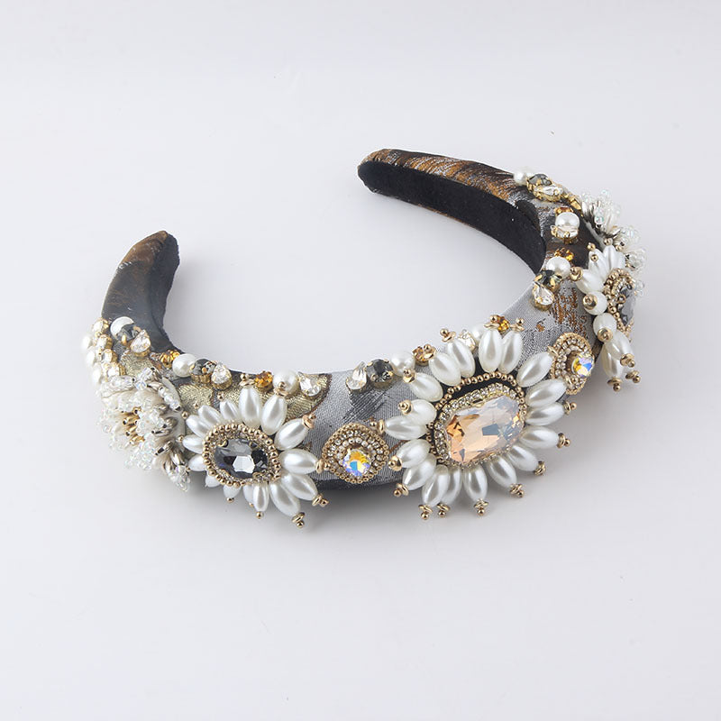 Baroque Pearl & Rhinestone Headband