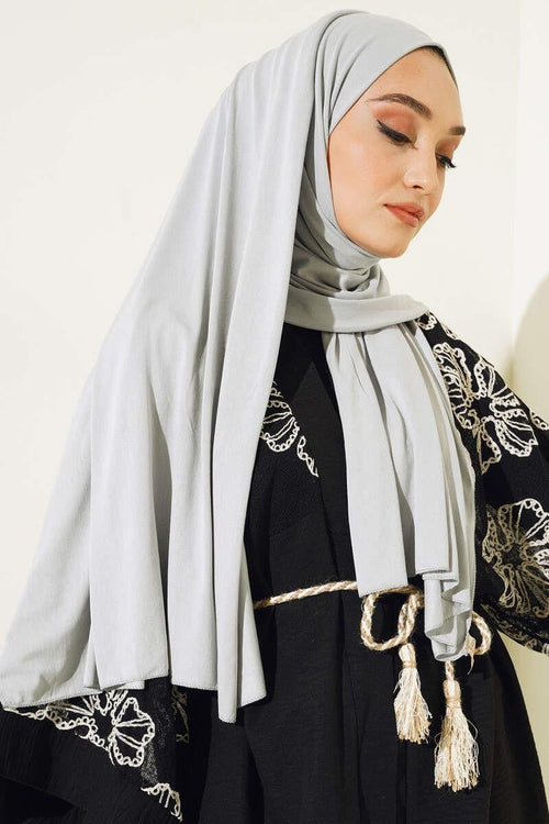 Plain Combed Cotton Hijab Shawl — Stone & Tile