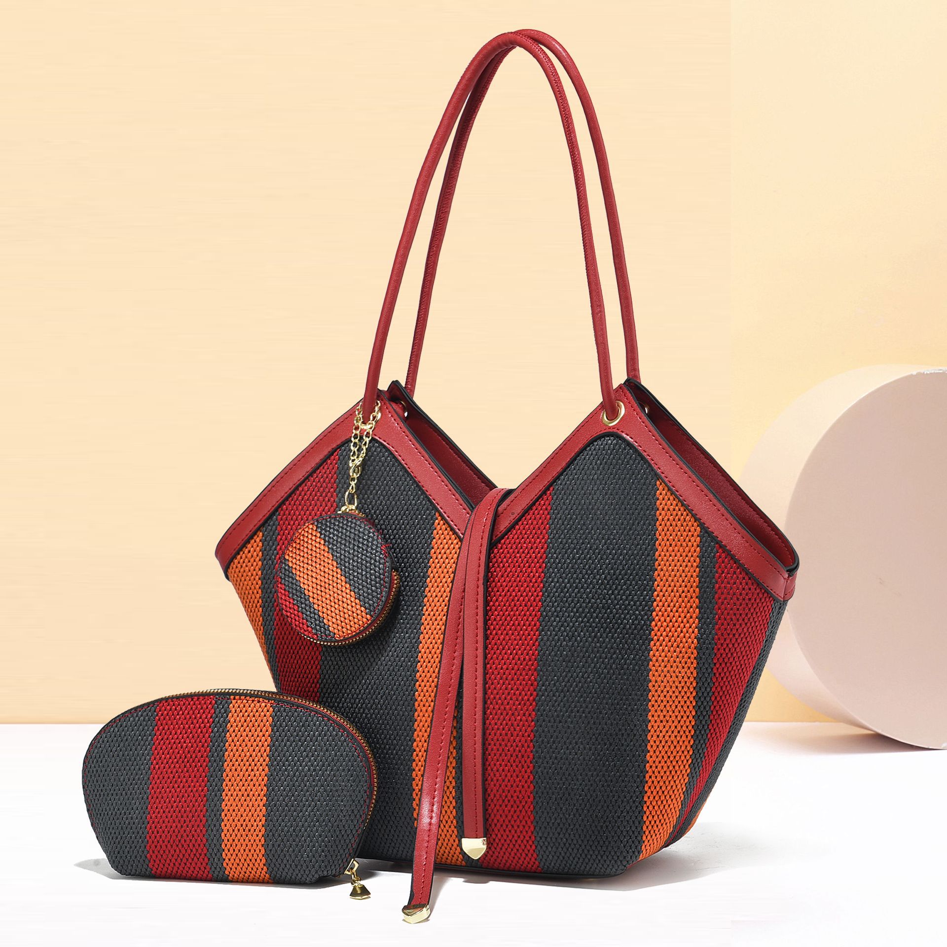 Premium Colour-Block Tote Bag | High-Capacity Everyday Handbag