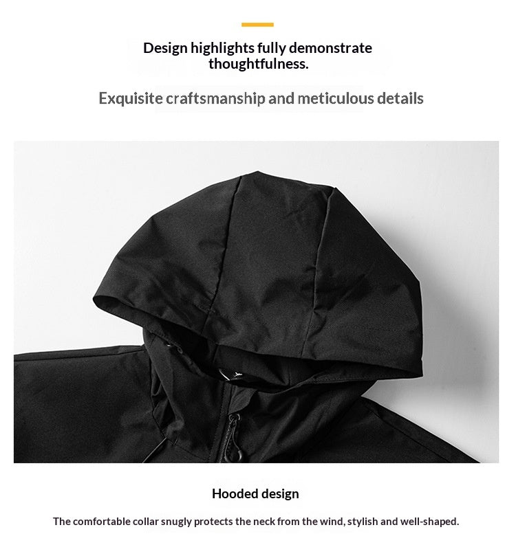 Men's Corduroy Hooded Jacket – Lightweight Outdoor Coat