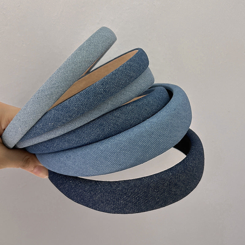 Denim Headband - Handcrafted Solid Colour Hair Accessory