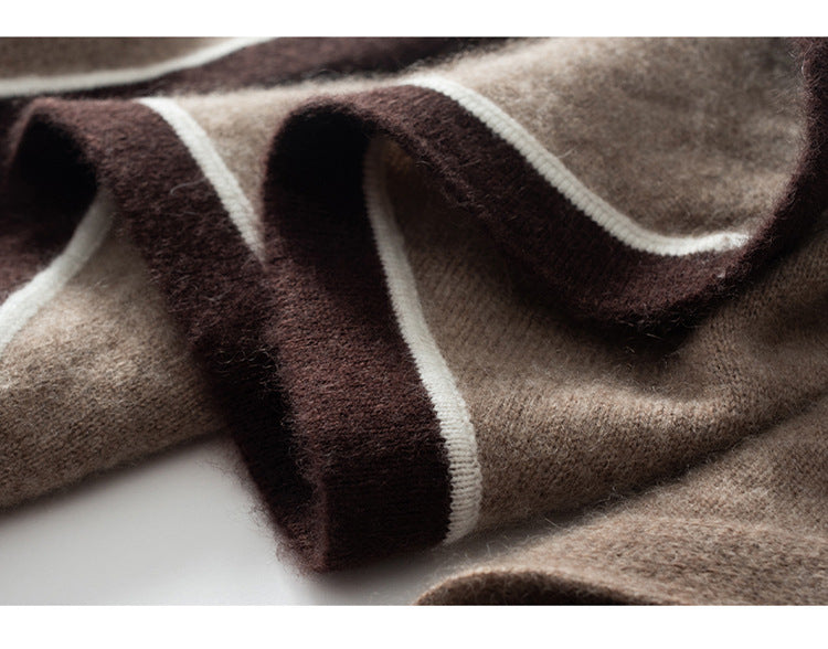 Knitted Triangular Cashmere Shawl For Women