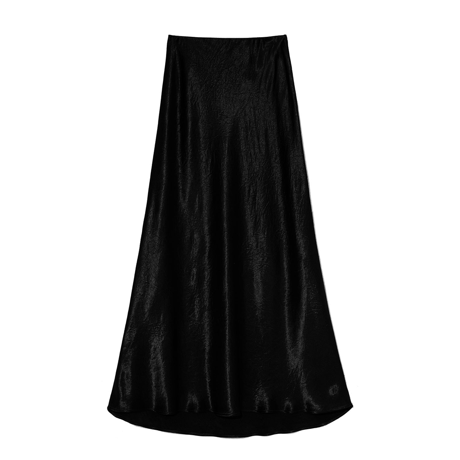 Satin Midi Skirt | High-Waist Elastic Waistband | Modest Elegance
