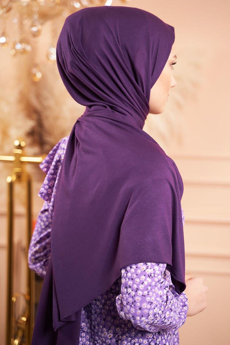 Viscose Crepe Shawl – Purple