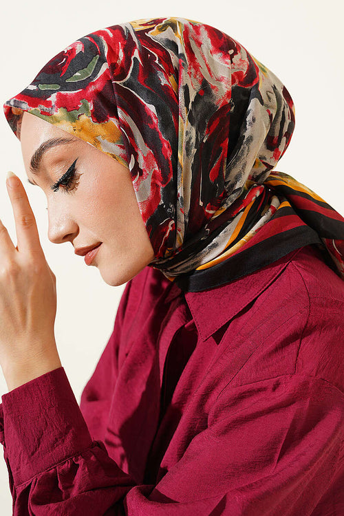 Patterned Premium Summer Square Scarf