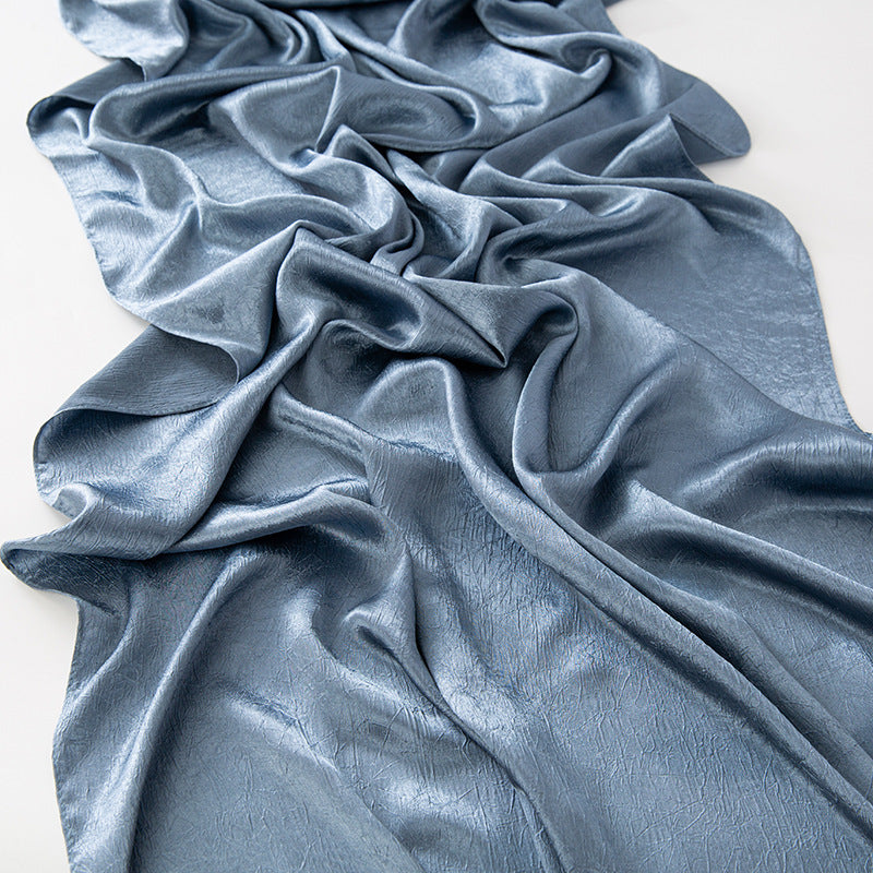 Crinkled Satin Scarf | Luxe Headscarf & Shawl