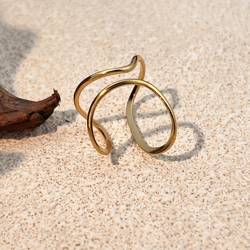 Striped Minimalist Ring for Women