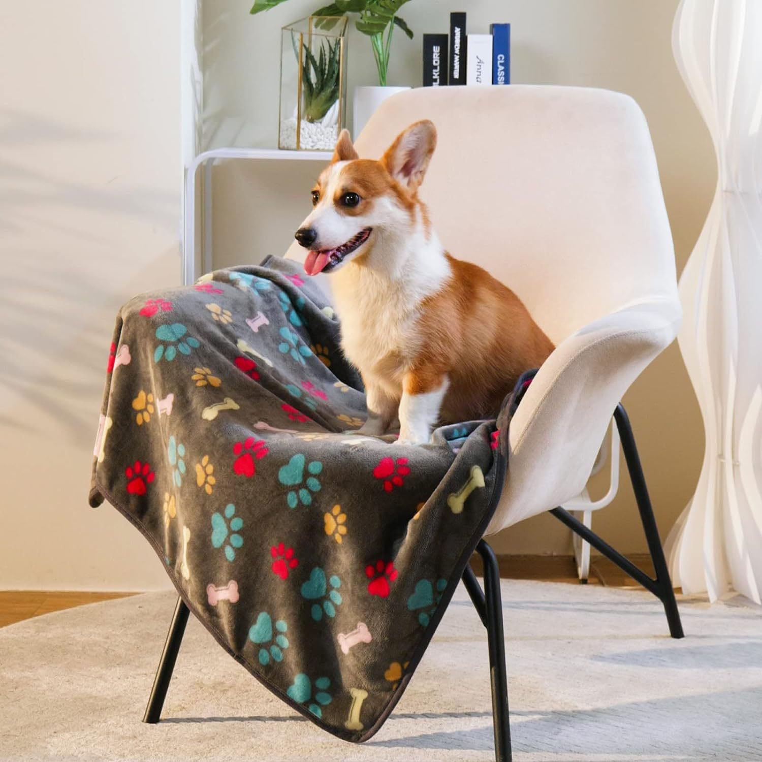 Paw Print Pet Blanket - Soft & Warm