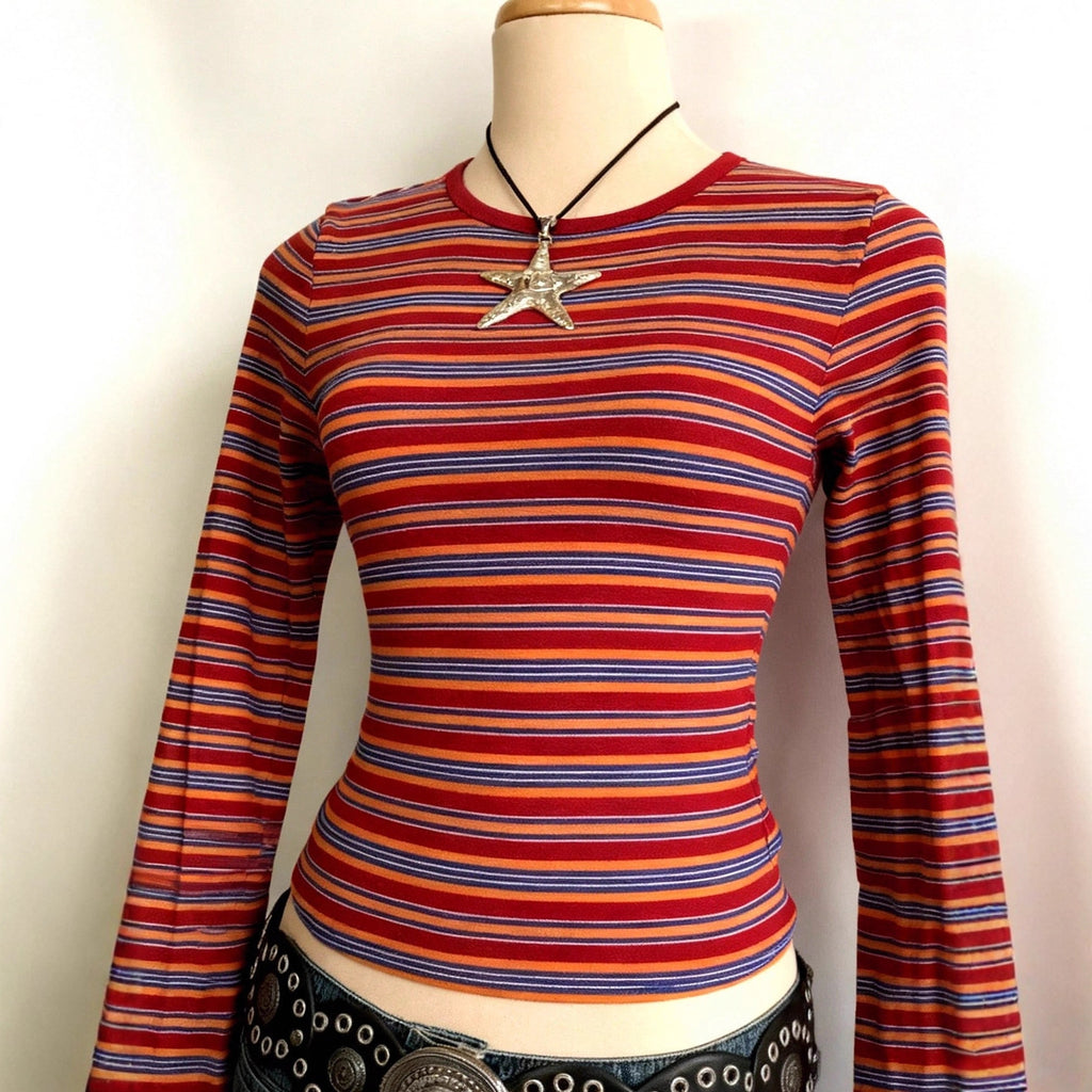 Gestreiftes Langarmshirt für Damen