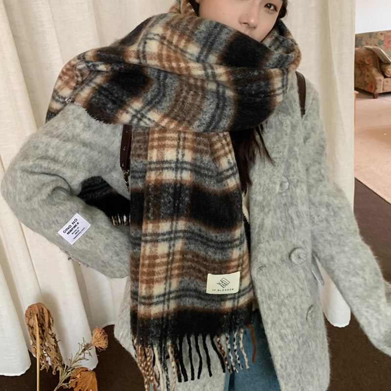 Women's Plaid Winter Scarf