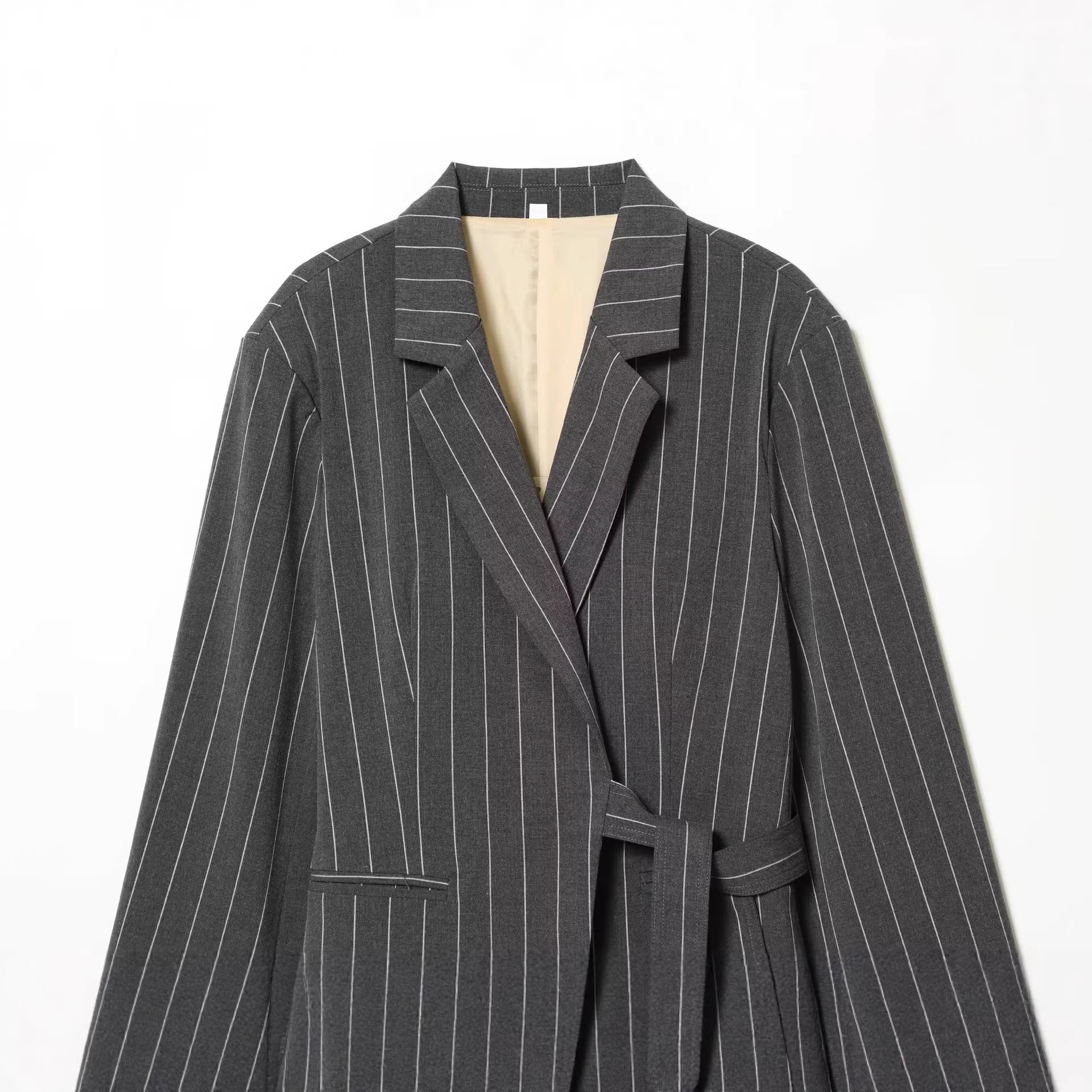 Women’s Stylish Wrap-style Belted Casual Suit