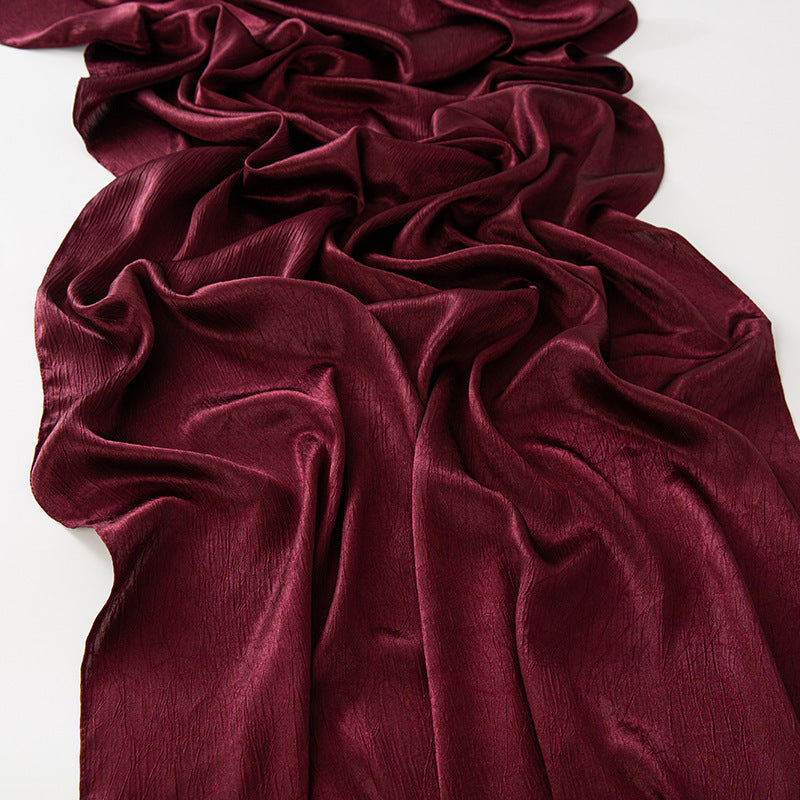 Crinkled Satin Scarf | Luxe Headscarf & Shawl